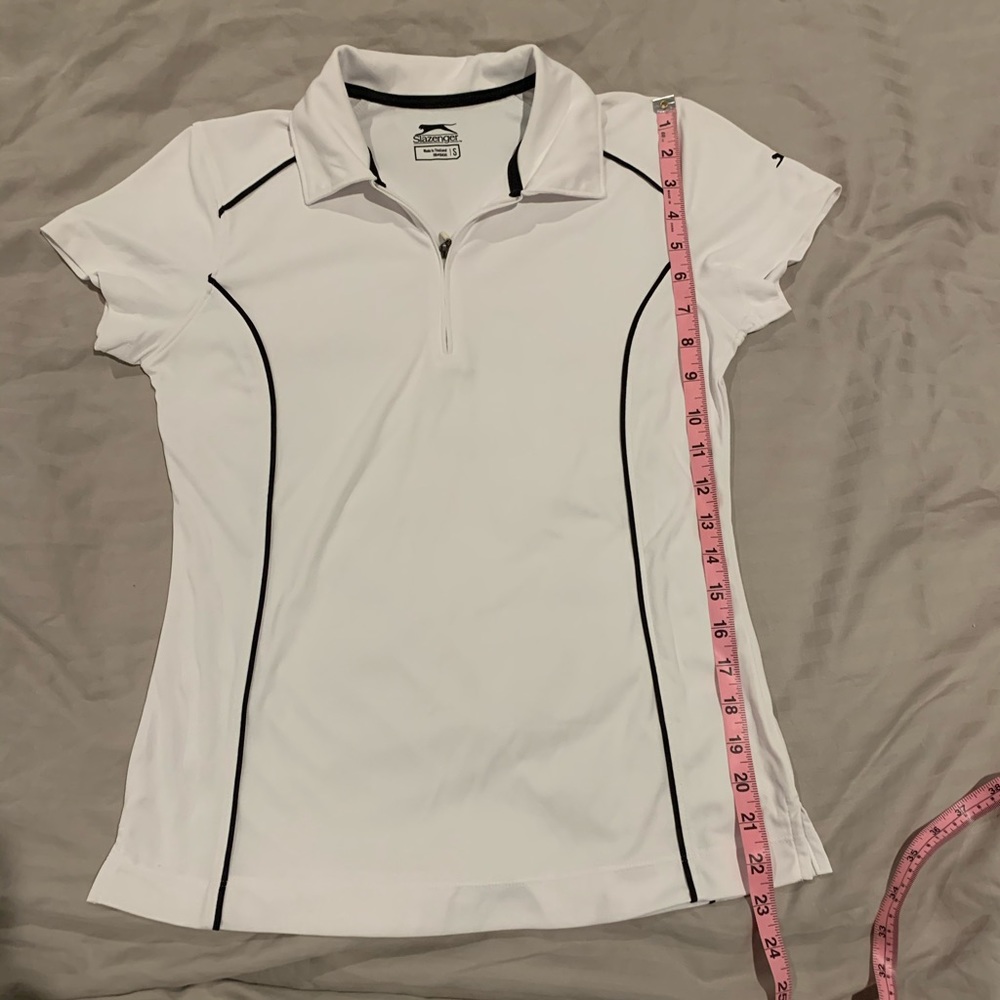 Slazenger Tech Golf Polo, Athletic Tee, Orange - Picture 11 of 13